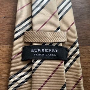 Burberry black label silk tie